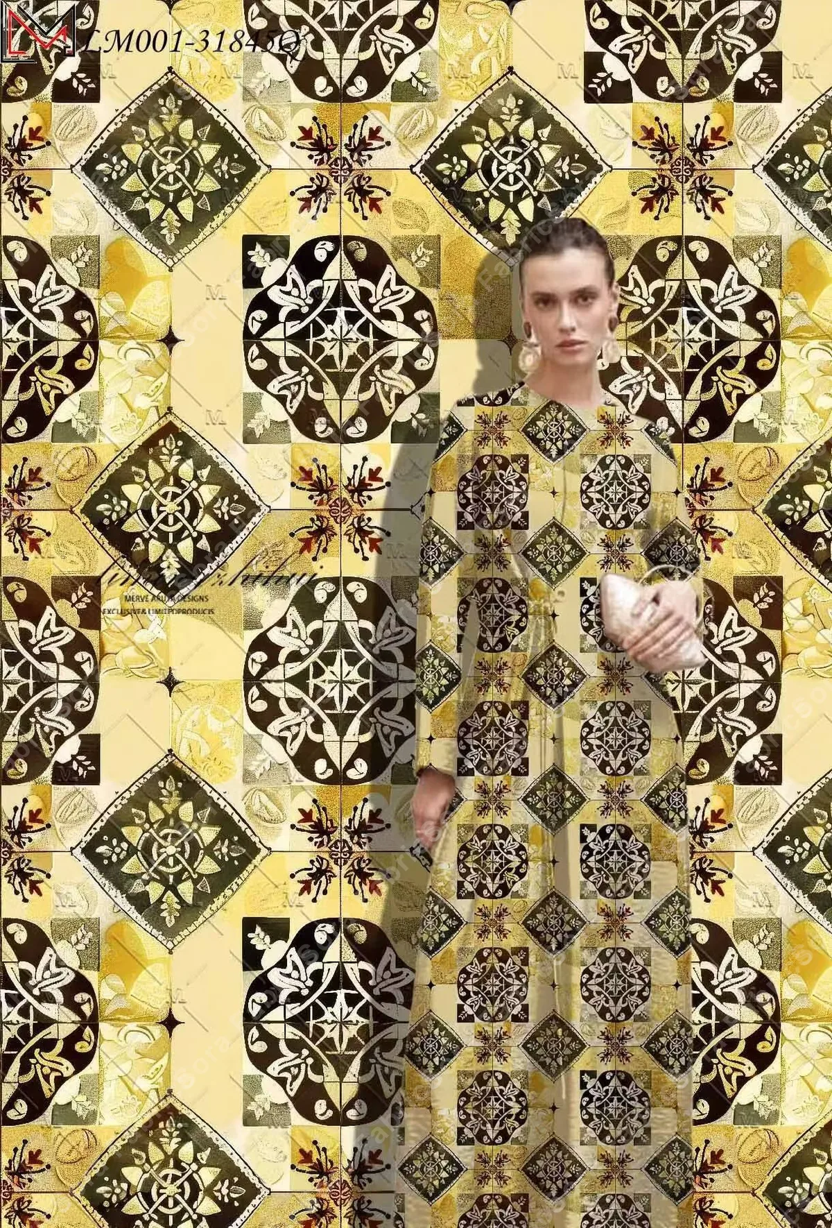 Vista de tela estampada africana al mayoreo