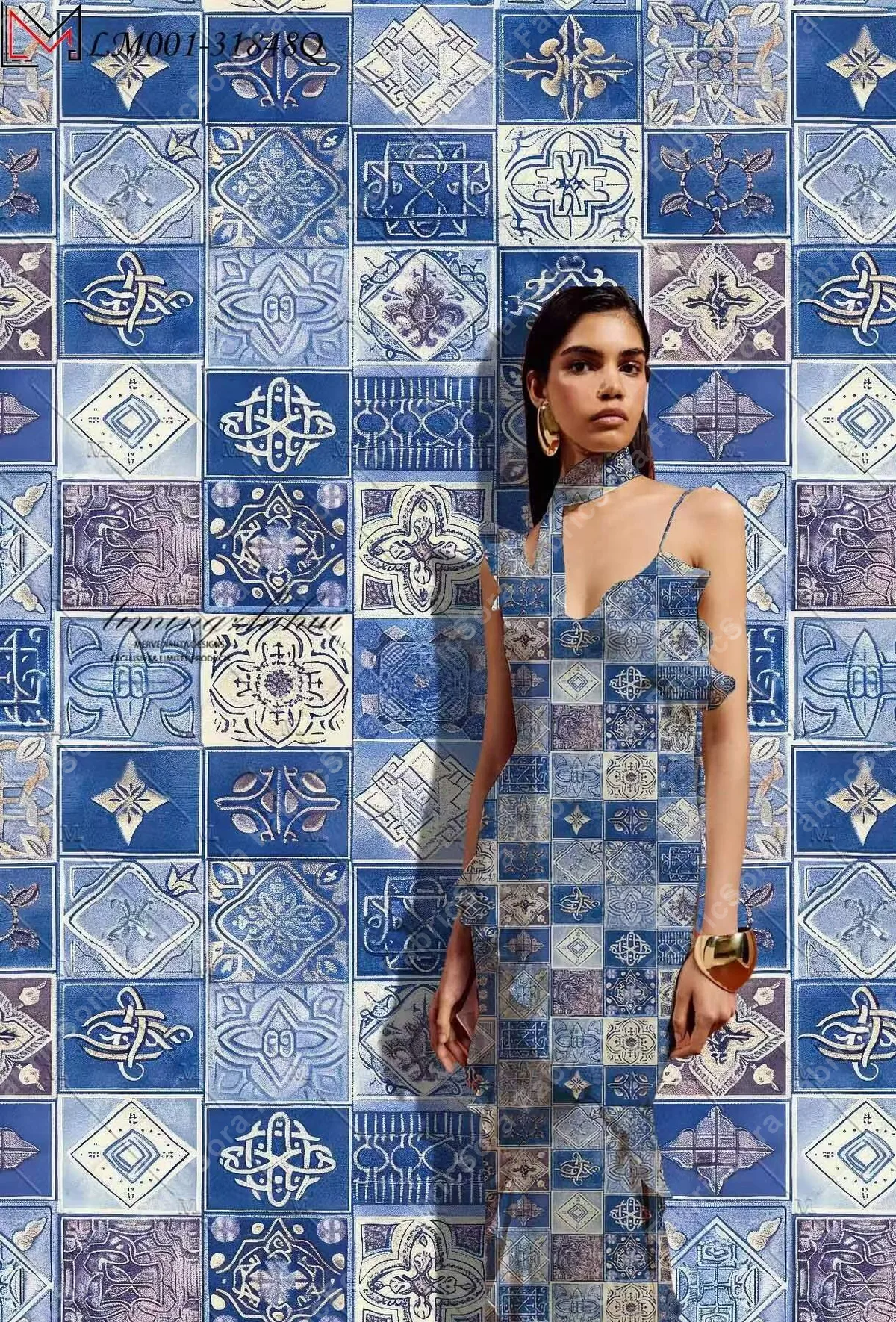 Primer plano del diseño estampado étnico africano