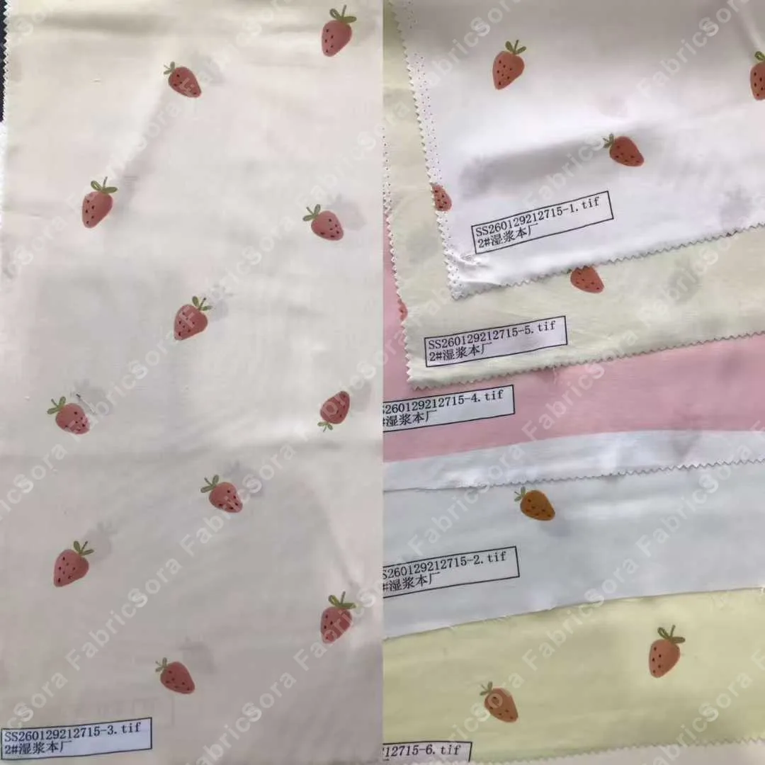 Children's Print Cotton woven fabric drape detail