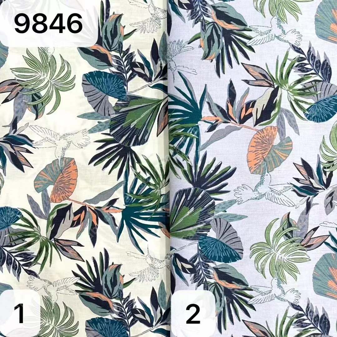 Wholesale tropical bird cotton poplin ready-stock roll