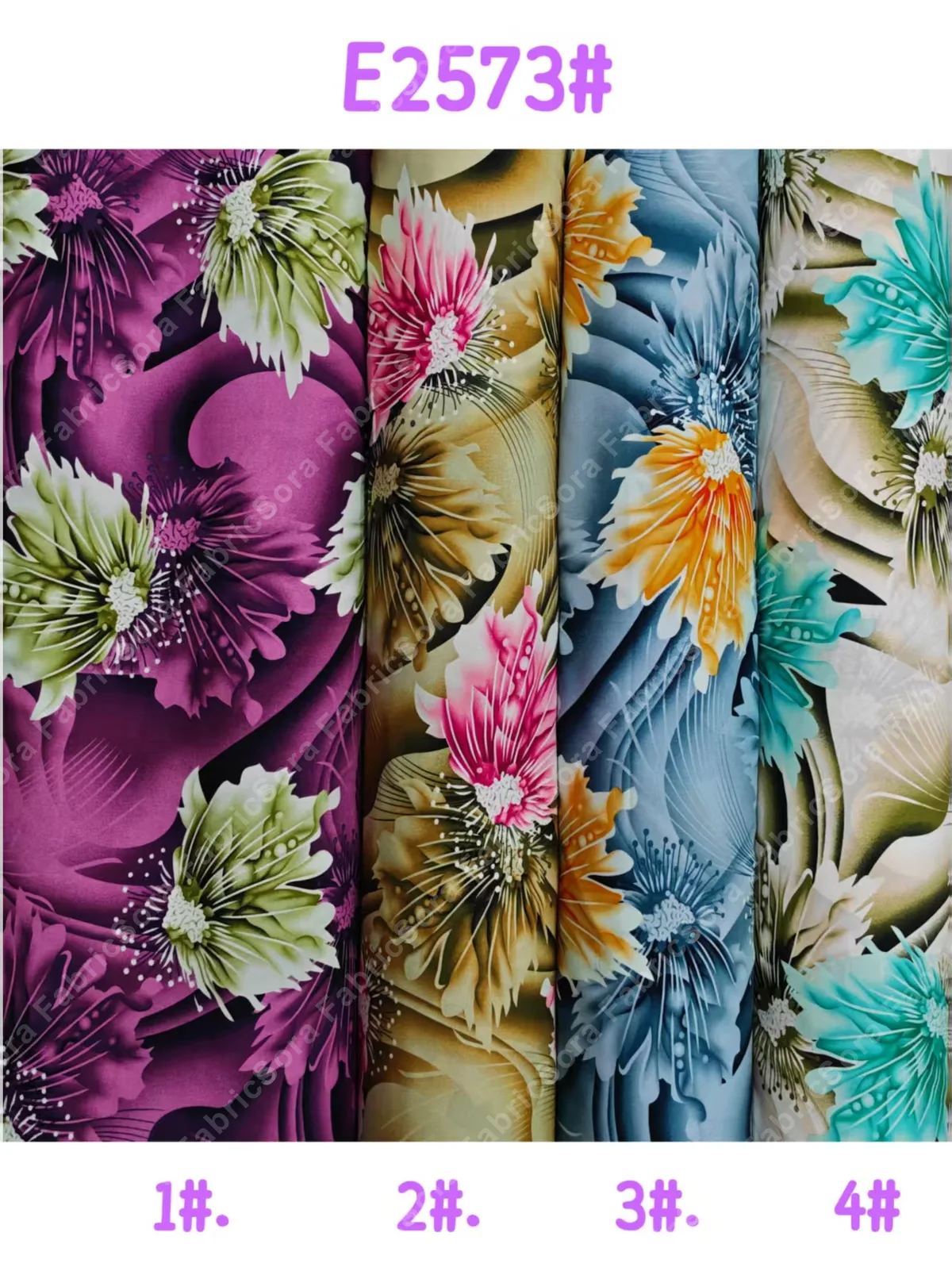 Rollo de rayon floral grande al por mayor con stock disponible
