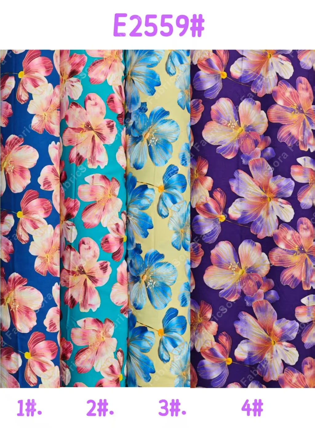 Detalle de color y textura del rayon floral grande
