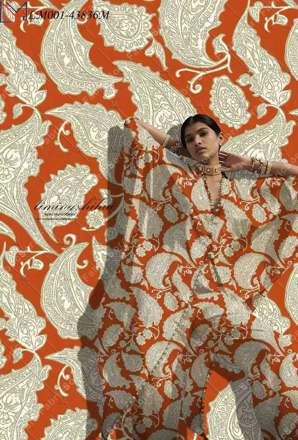 Rollo mayorista de rayon paisley menta con stock disponible