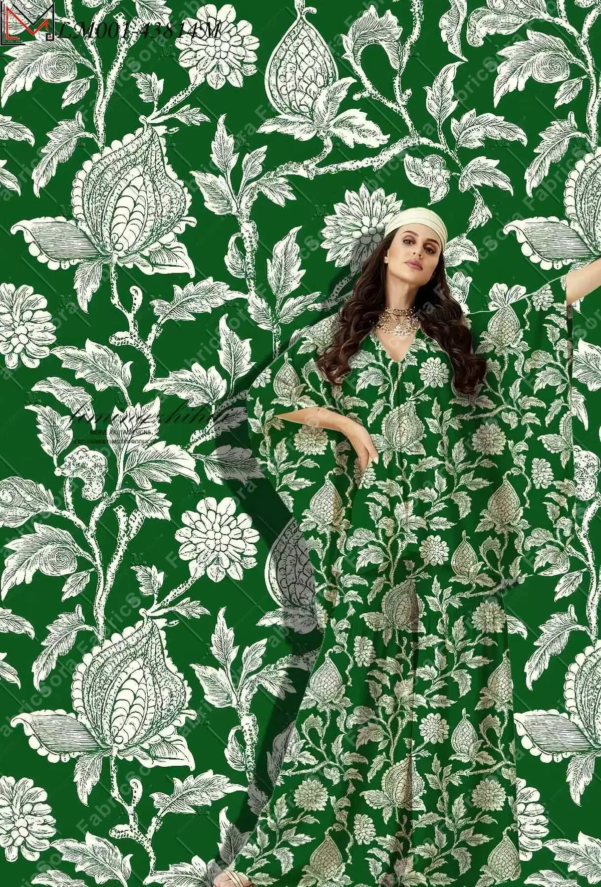 Beyaz İran çiçek sarmaşıklı derin mor rayon