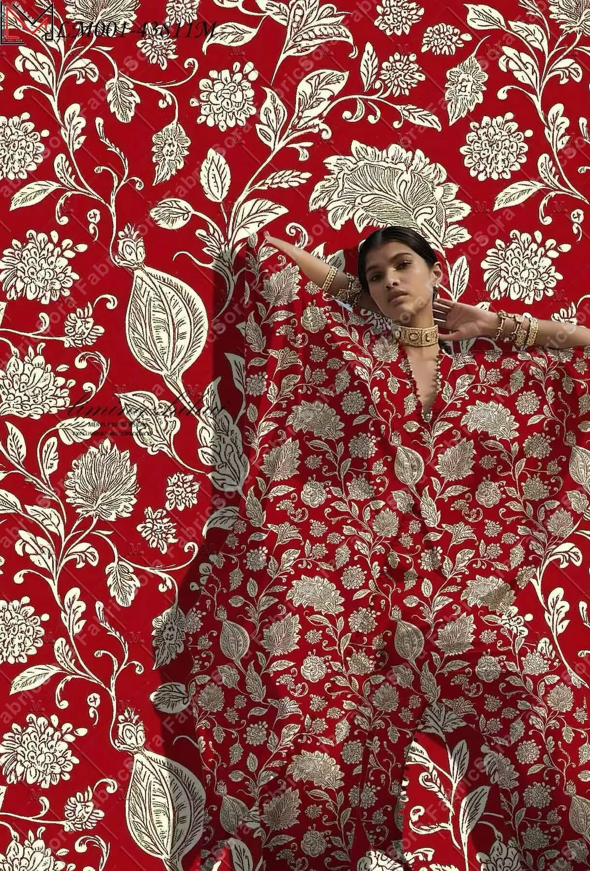 Mor renkte Orta Doğu kaftan rayon kumaşı