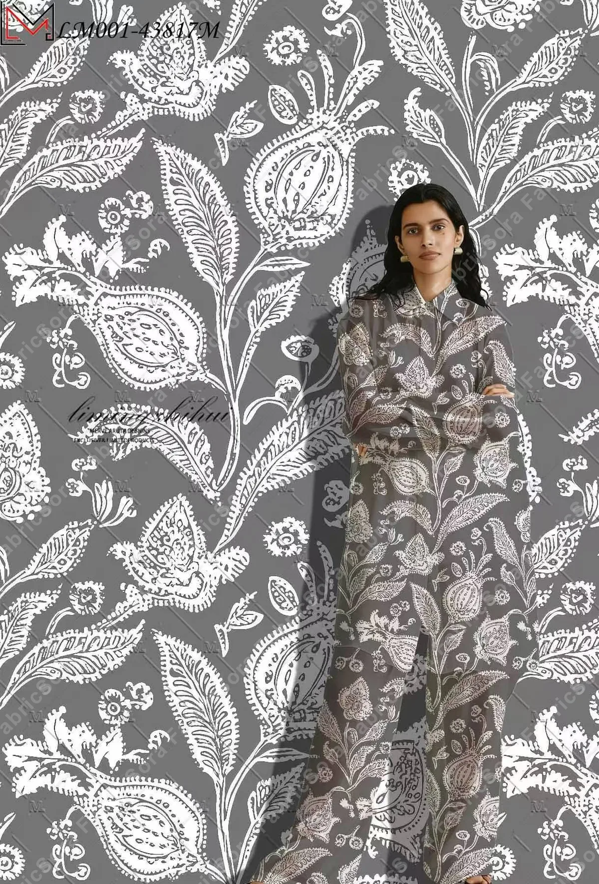 Arap elbisesi için mor İran baskılı rayon