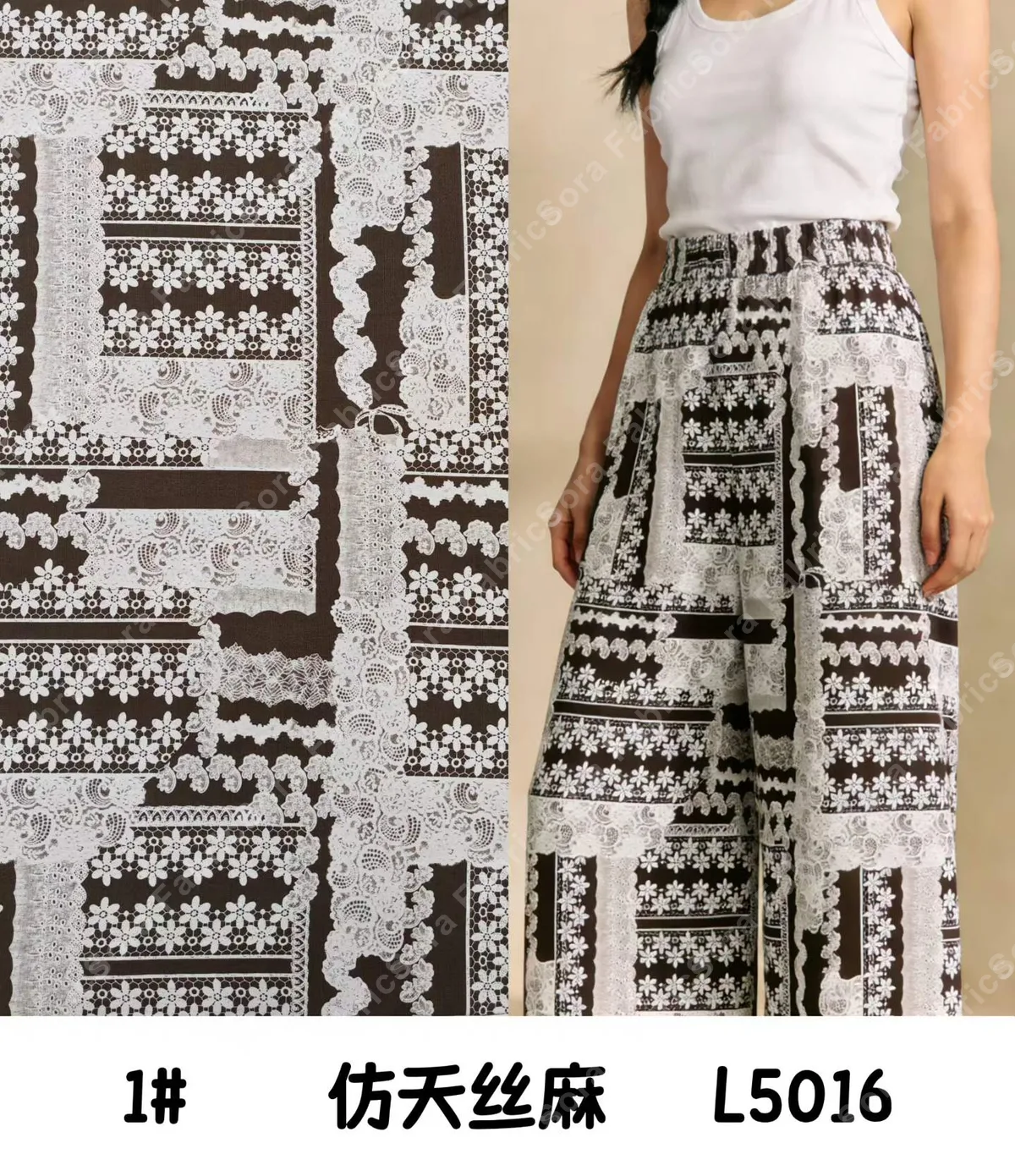 Tela mezcla tencel-linen boho mayorista, stock disponible