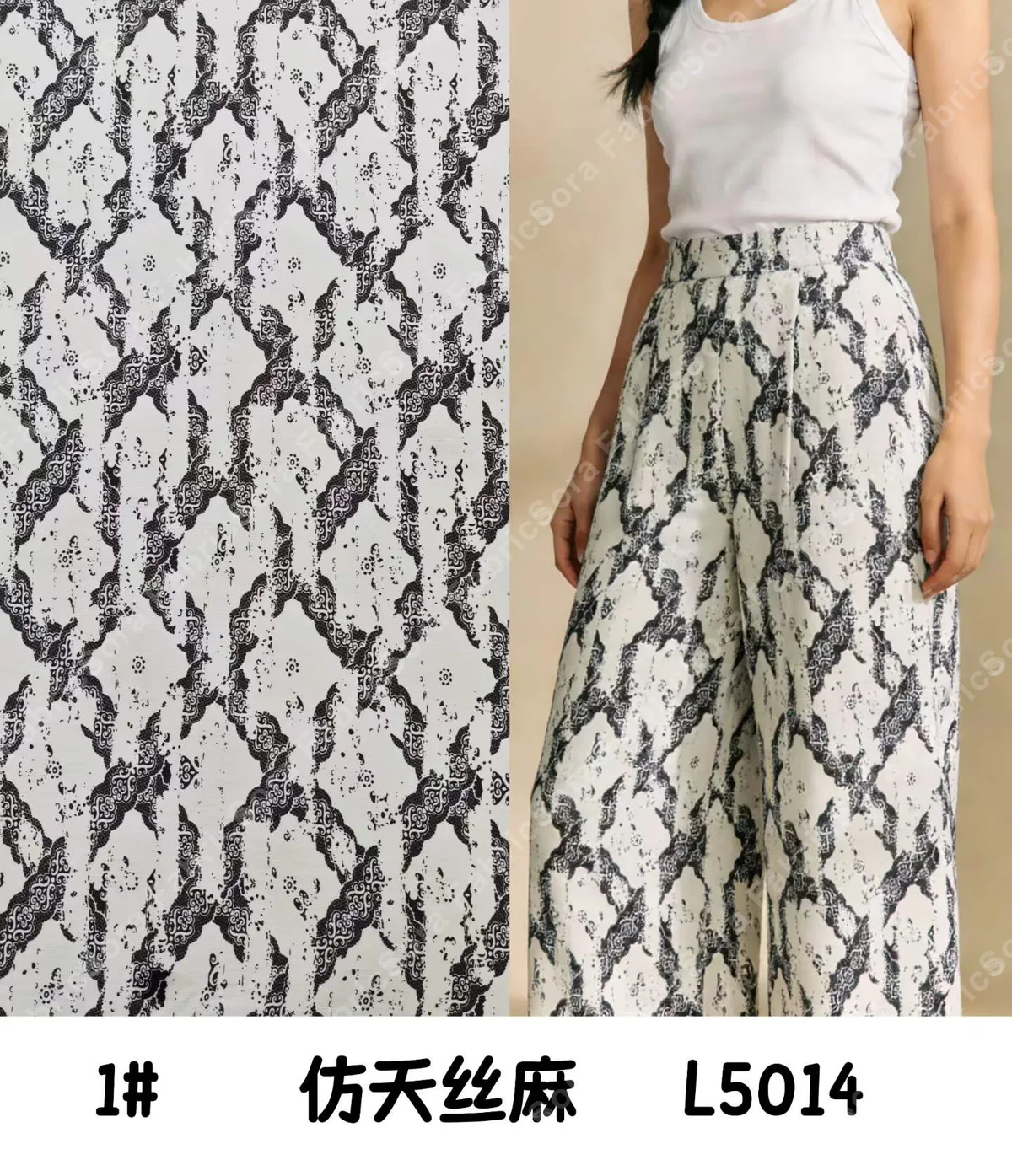 Tela tencel-linen en tonos neutros cálidos